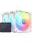 F120 Rgb Core Üçlü Paket – 3 × 120 mm Göbeğe Monte Rgb Fan - 8 Ayrı Kontrol Edilebilir LED – Yarı Şeffaf Fan Kanatları – Pwm Kontrolü – Cam Yazılımı – Beyaz 3