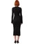 Kadın Bodycon Kesim Dik Yaka Uzun Kol Maxi Triko Elbise Kış Aylarında Şık ve Rahat Bir Tarz Sunar 4