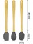 Indigo 3'lü Gri Bambu Silikon Spatula Seti Uzun 26 cm VLT1504 2