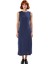 Kadın Kolsuz Shift Kalıp %100 Pamuk Maxi Boy Düz Elbise Günlük Rahat ve Şık Kombinler Için 3