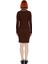 Kadın Kahverengi Akrilik Polo Yaka Bodycon Triko Mini Elbise Rahat Kış Günleri Için Şık Seçim 4