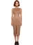 Kadınlara Özel Smart Bodycon Süet Dokuma Midi Elbise Kolsuz Şık Tasarımıyla Gündüzden Geceye. 3