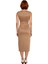 Kadınlara Özel Smart Bodycon Süet Dokuma Midi Elbise Kolsuz Şık Tasarımıyla Gündüzden Geceye. 4