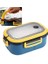 1200 ml 2 Katlı 6 Bölmeli Bpa'sız Pp Plastik Sefer Tası ve Beslenme Çantası - Hava Kilitli Bento Lunch Box, Çatal ve Kaşık Dahil (Mavi) 4