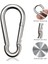 8 Adet Karabina Kanca, Büyük, Karabina 260 Kg'a Kadar Taşıma Kapasitesi, Φ8 x 80 Mm, Galvanizli, Dayanıklı, Yaylı Kancalı Karabina, Sırt Çantası, Köpek Tasması, Kamp, Seyahat, Yürüyüş Vs. Için 3