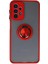 Samsung Galaxy A23 4g Kılıf Montreal Yüzüklü Silikon Kapak - Kırmızı 1