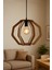 30 cm Geometrik Geçmeli Modern Ahşap Avize Mdf Lazer Kesim E27 Duy Uyumlu 1