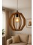 30 cm Geometrik Geçmeli Modern Ahşap Avize Mdf Lazer Kesim E27 Duy Uyumlu 2
