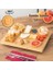 Bambu Peynir Pizza Tahtası Sunum Tahtası 360 Derece Dönen Yuvarlak Lüx Servis 35 x 30 x 1.5 cm 2