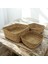 3'lü Rustik El Yapımı Doğal Kare Hasır Düzenleyici Seti | 3'lü Hasır Kare Organizer Seti – Dekoratif, Çok Amaçlı ve Dayanıklı Rattan Sepetler (26X26X12CM – 22X22X10CM – 18X18X8CM) 3