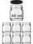 40 ml Farklı Boyutlarda Kavanoz 40 cc Konserve Metal Kapaklı Cam Kavanoz 6 Adet (Şeffaf, 40 Cc) 1