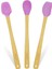 Indigo 3'lü Pembe Bambu Silikon Spatula Seti Uzun 26 cm VLT1508 1