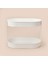 Bath 2 Katlı Oval Organizer - Beyaz - 32,5X19 cm 2