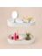 Bath 2 Katlı Oval Organizer - Beyaz - 32,5X19 cm 3