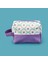Kurdele Detaylı Kozmetik Çantası - Krem / Lila - 17X20 cm 2