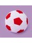 Soft Futbol Topu Figürlü Yastık - Beyaz / Kırmızı - 30X30 cm 1