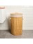 Living Katlanır Yuvarlak Bambu Kirli Çamaşır Sepeti - Bej - 60 Lt 1