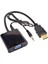 4488 HDMI To VGA Kablo Çevirici Dönüştürücü + Ses Destekli 5