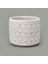 Dantel Güpür Desenli Beton Saksı - Beyaz - 14X12,5 cm 1