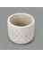 Dantel Güpür Desenli Beton Saksı - Beyaz - 14X12,5 cm 3