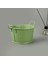 Mia Prizma Terracota Kulplu Galvaniz Saksı - Yeşil - 18 cm 2