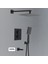 Pera Kare Termostatik Ankastre Duş Seti Siyah D.052.MS 1