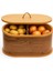2 Bölmeli Patates Soğanlık - Bambu - Oval Natural Desen 3