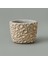 Halka Desenli Beton Saksı - Krem - 7x9 cm 1