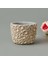 Halka Desenli Beton Saksı - Krem - 7x9 cm 2