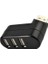 3 Portlu USB 2.0 Hub Döner Kafalı Splitter Hub Adaptör Siyah 2