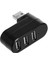 3 Portlu USB 2.0 Hub Döner Kafalı Splitter Hub Adaptör Siyah 4