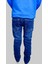 Erkek Çocuk Denim Düz Mavi Ligrasız Kot Pantolon 3