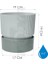Ixora Saksı Dekoratif Tabaklı Drenajlı Çiçek Saksısı (Gri, 4 Litre) 2