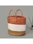 Living Urban Delight Dekoratif Sepet - Krem / Turuncu - 27X28 cm 2