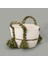 Living Green Culture Dekoratif Sepet - Krem / Yeşil - 25X21 cm 1