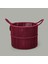 Living Earthy Hues Çok Amaçlı Küçük Dekoratif Sepet - Bordo - 25X20 cm 1