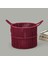 Living Earthy Hues Çok Amaçlı Küçük Dekoratif Sepet - Bordo - 25X20 cm 2