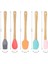 5'li Renkli Bambu Saplı Silikon Uçlu Spatula Fırçalı Kaşık Seti 2