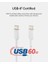 Usb-C - Usb-C Kablosu (1m/3.3ft), iPhone 15, iPhone 15 Pro, iPhone 15 Pro Max, iPhone 15 Plus, Galaxy S23, S22, Not, Piksel, iPad Pro, Usb-C Kablosu Için Usb-C Hızlı Şarj Kablosu - Beyaz (2'li 3
