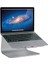 Alüminyum Laptop Stand – MacBook &amp; 10-17” Dizüstü Bilgisayarlarla Uyumlu, Ergonomik Yükseltici, Isı Dağıtıcı, Sabit Masa Standı, Rain Design Stil Uyumlu Gri 1
