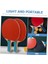 Tenis Seti Pinpon Seti 2 Raket 3 Top File Takma Aparatları+ 6 Adet Pinpon Maç Topu 4