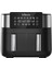 K20 Airfryer, Çift Bölmeli Fritöz, 8 Litre Xxl, 2850 W, Siyah 1