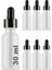 30 ml Metal Kapaklı Damlalık Dropper Şişesi Serum 30 cc Cam Şişe 6 Adet (Siyah Kapak, Şeffaf) 1