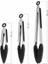 Midori Metal Saplı Silikon Uçlu Kilit Sistemli Smart 3lü Maşa Seti Siyah 2