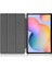 Samsung Galaxy Tab S7 Fe T737 T733 T736 ile Uyumlu Tablet Kılıfı Smart Cover Uyku Modlu Standlı Arkası Sert Şeffaf Kapak - Siyah 4
