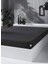 Home Örme Penye Lastikli Çarşaf, Çift Kişilik, Siyah, Pamuk-Elastan 230 G/m2 1