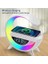 Kablosuz Şarj Istasyonu Speaker Özellikli LED Işıklı Fm Radyolu Harika Bluetooth Speaker iPhone Uyumlu ve Samsung Uyumlu Telefon Şarj Standı Bataryalı 22.5cm x 22.5cm B3401 (BT3401) 3