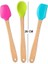 Indigo 3'lü Renkli Bambu Saplı Silikon Spatula Seti Uzun 26CM 5