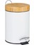 Home Bambu Kapaklı Metal Çöp Kovası – Hidrolik Sistemli Yavaş Kapanma Özellikli, Pedallı, Banyo ve Mutfak Için Şık ve Fonksiyonel Tasarım (Beyaz, 3 Litre) 1