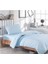Mer-Tim Pamuklu Ranforce Tek Kişilik Lastiksiz 160X240 Çarşaf Takımı - Açık Mavi 1